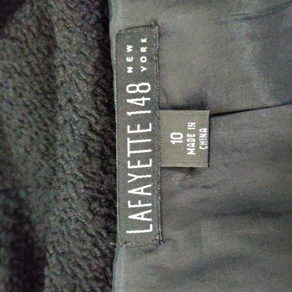 10W02 FINAL PRICE Lafayette 148 black virgin wool shawl collar blazer 10 - Picture 9 of 11